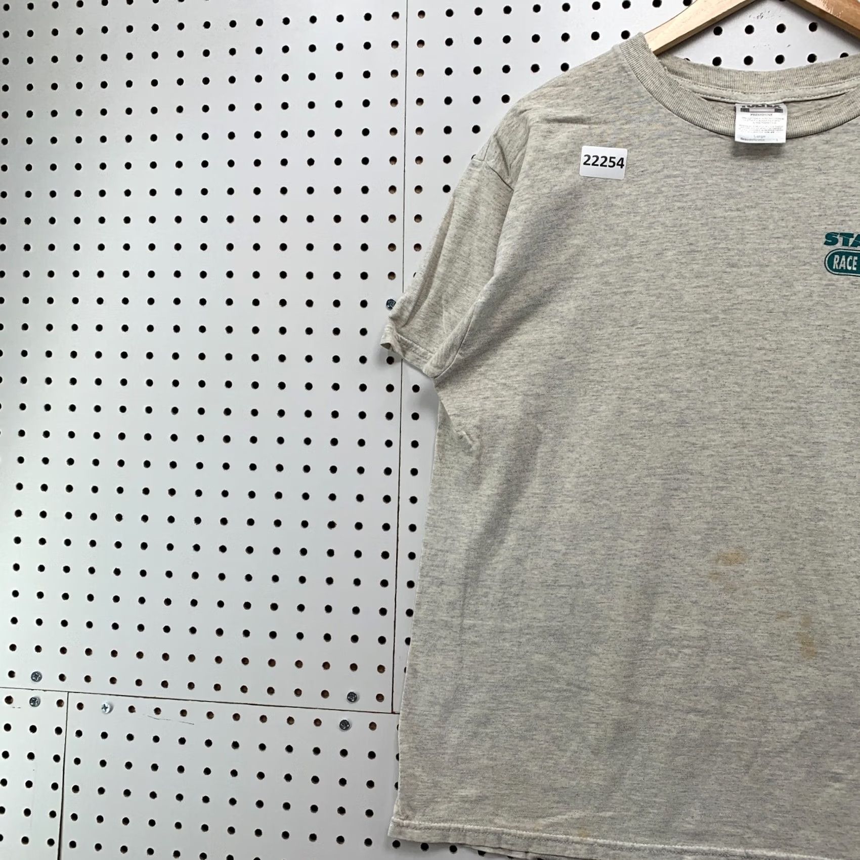 Tultex VINTAGE Stardust Sports Book Shirt Gray Catch The Fever Adult Large 21x27.5 Tultex Short Sleeve Crew Neck Cotton Blend 90s Sports Mens Size US L / EU 52-54 / 3 - 4 Thumbnail