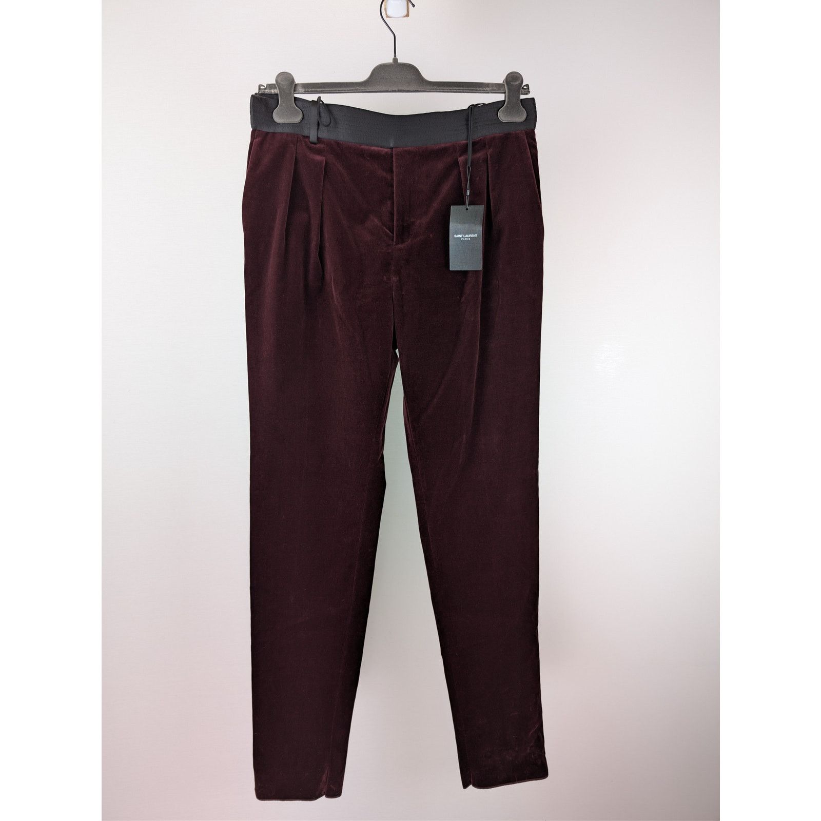 Saint Laurent Paris o1rshd1 Sweatpants / Trousers in Burgundy Size US 32 / EU 48 - 7 Thumbnail