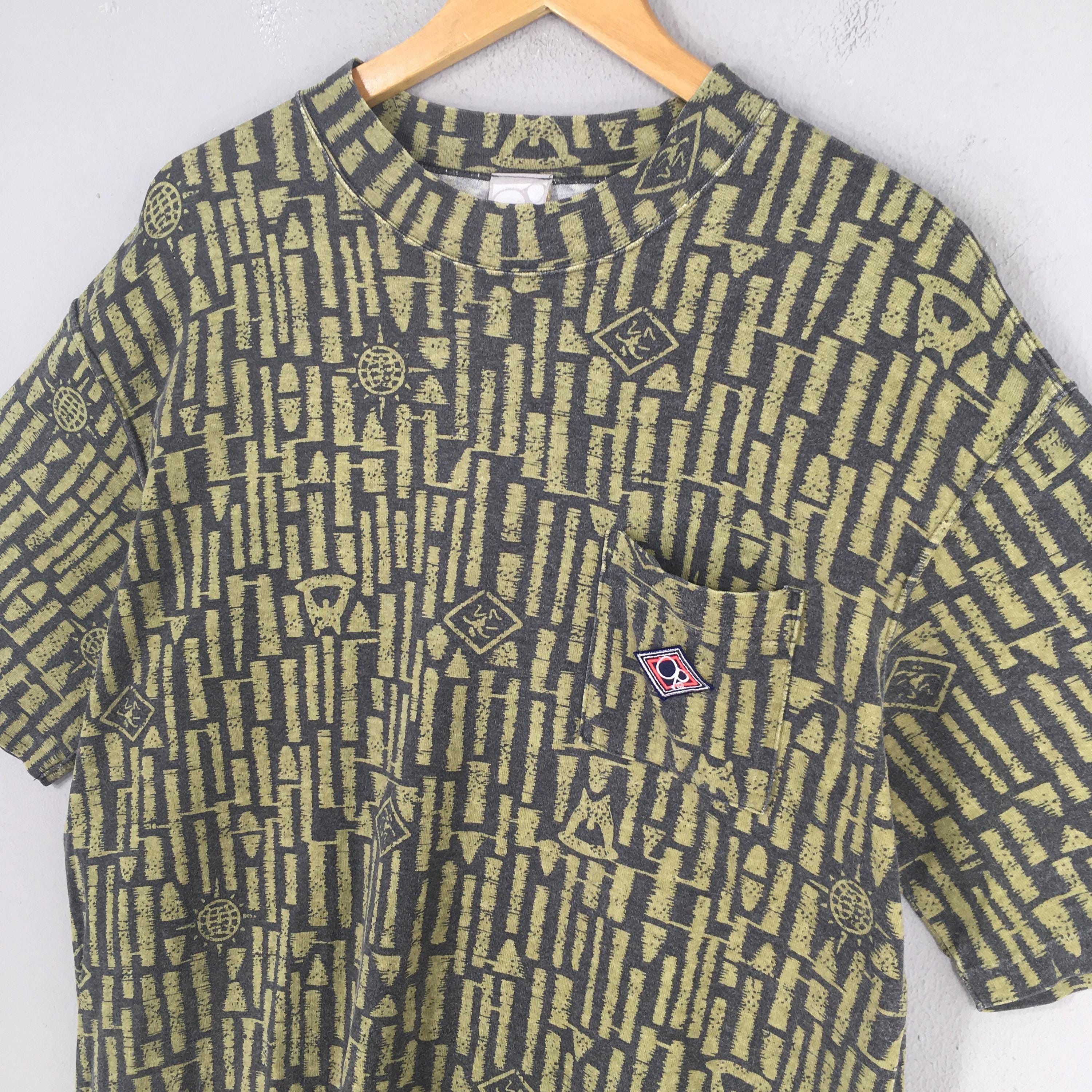 Vintage 1990s Ocean Pacific Surfer Abstract T shirt Large