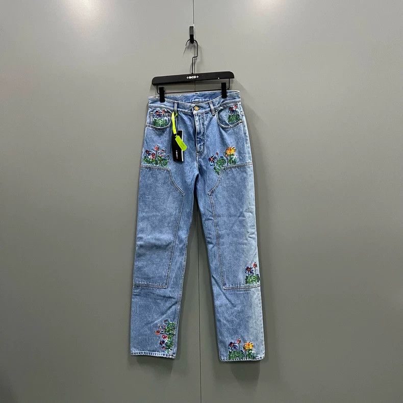 Louis Vuitton Louis Vuitton floral embroidery jeans 2502-Nextarrow Size US 29 - 1 Thumbnail