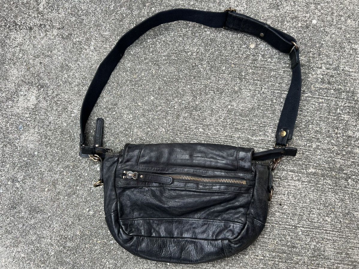 Creed × Japanese Brand Creed Japan Black Patina Leather Sling Bag Size ONE SIZE - 16 Thumbnail