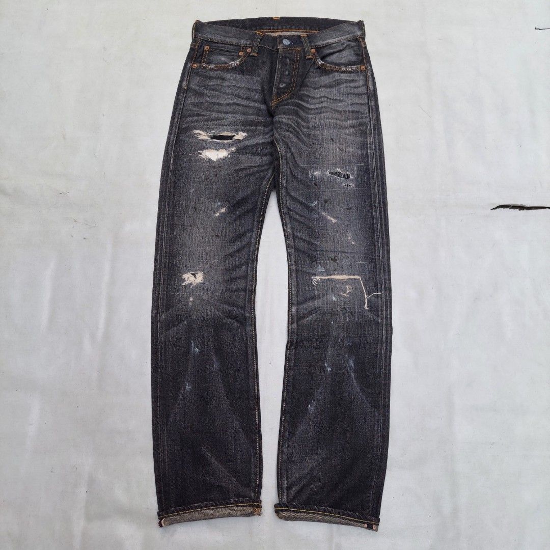 Beauty Beast × Hysteric Glamour × Japanese Brand Rare Distressed japanese selvedge denim splatter Size US 28 / EU 44 - 1 Thumbnail