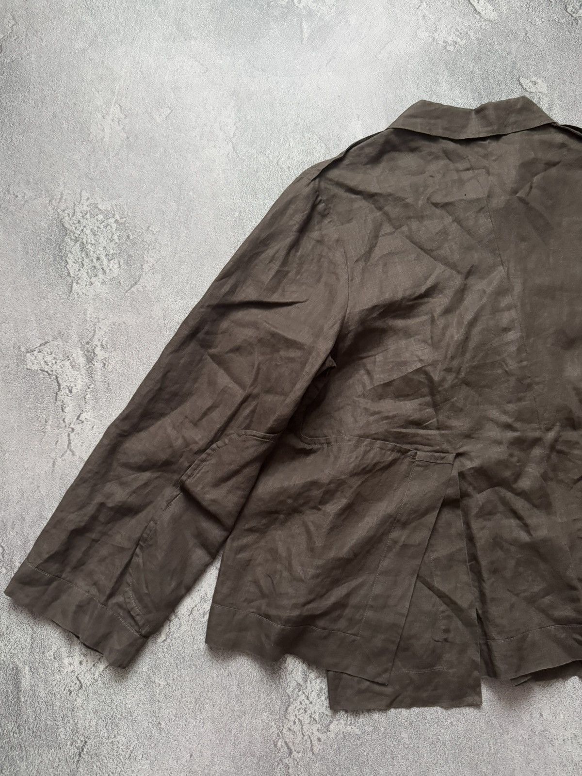 Designer × Rundholz Rundholz L Avantgarde linen blazer jacket asymmetrical relax Size L / US 10 / IT 46 - 18 Thumbnail