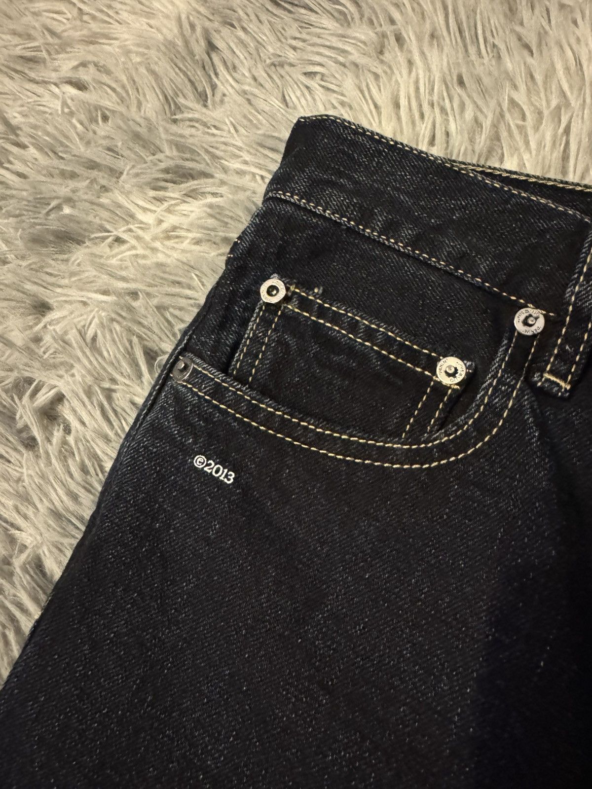 Off-White dark indigo printed jeans Size US 29 - 3 Thumbnail