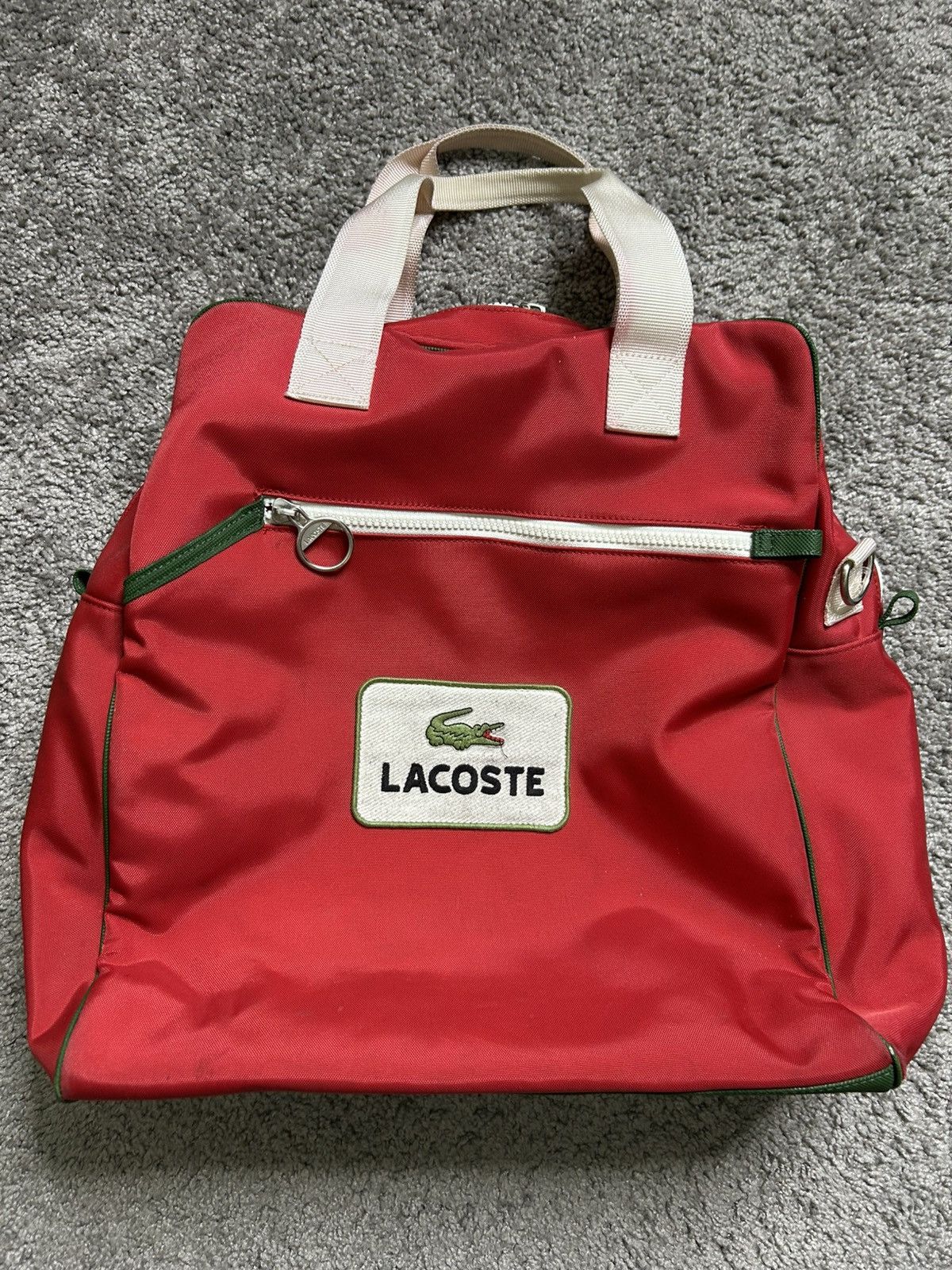 Lacoste Lacoste Nylon Retro Sport Bag Poppy Red Patch Size ONE SIZE - 1 Thumbnail