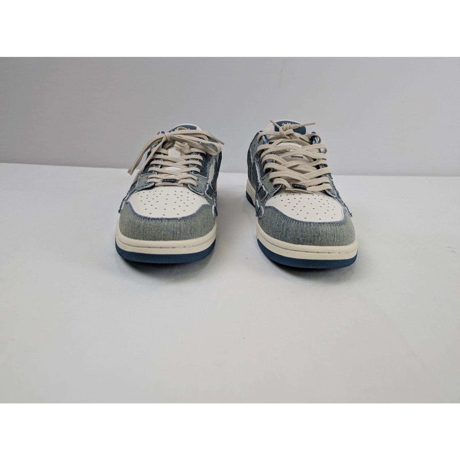 Amiri o1rshd1 Q:3 / Vintage Denim Skel Top Low in Slate Blue Size US 12 / EU 45 - 7 Thumbnail