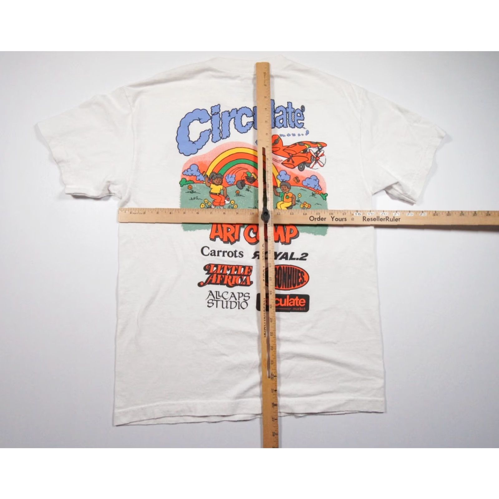 Vintage Circulate Shirt Mens Medium White Streetwear Tee All Seasons Carrots Art Camp Logo Vintage: No Size US M / EU 48-50 / 2 - 7 Thumbnail