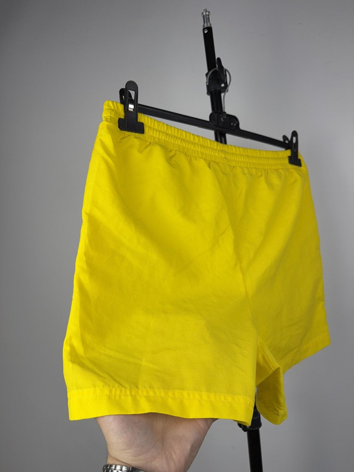 Adidas Vintage 90s Adidas Yellow 3-Stripes Swim Running Shorts S Size US 30 / EU 46 - 7 Thumbnail
