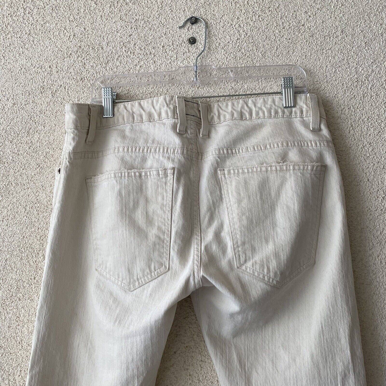 Current/Elliot Current Elliott Womens Jeans White Cropped Straight Midrise Size 28" / US 6 / IT 42 - 4 Thumbnail