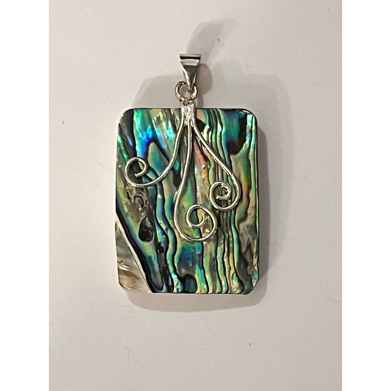 Other Abalone and Silver Rectangle Pendant Size ONE SIZE - 9 Thumbnail