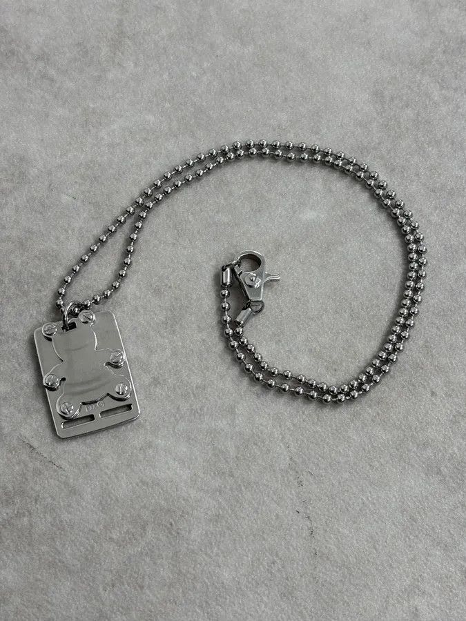 Dolce & Gabbana Dolce & Gabbana Bear Charm Dog Tag Necklace Size ONE SIZE - 4 Thumbnail