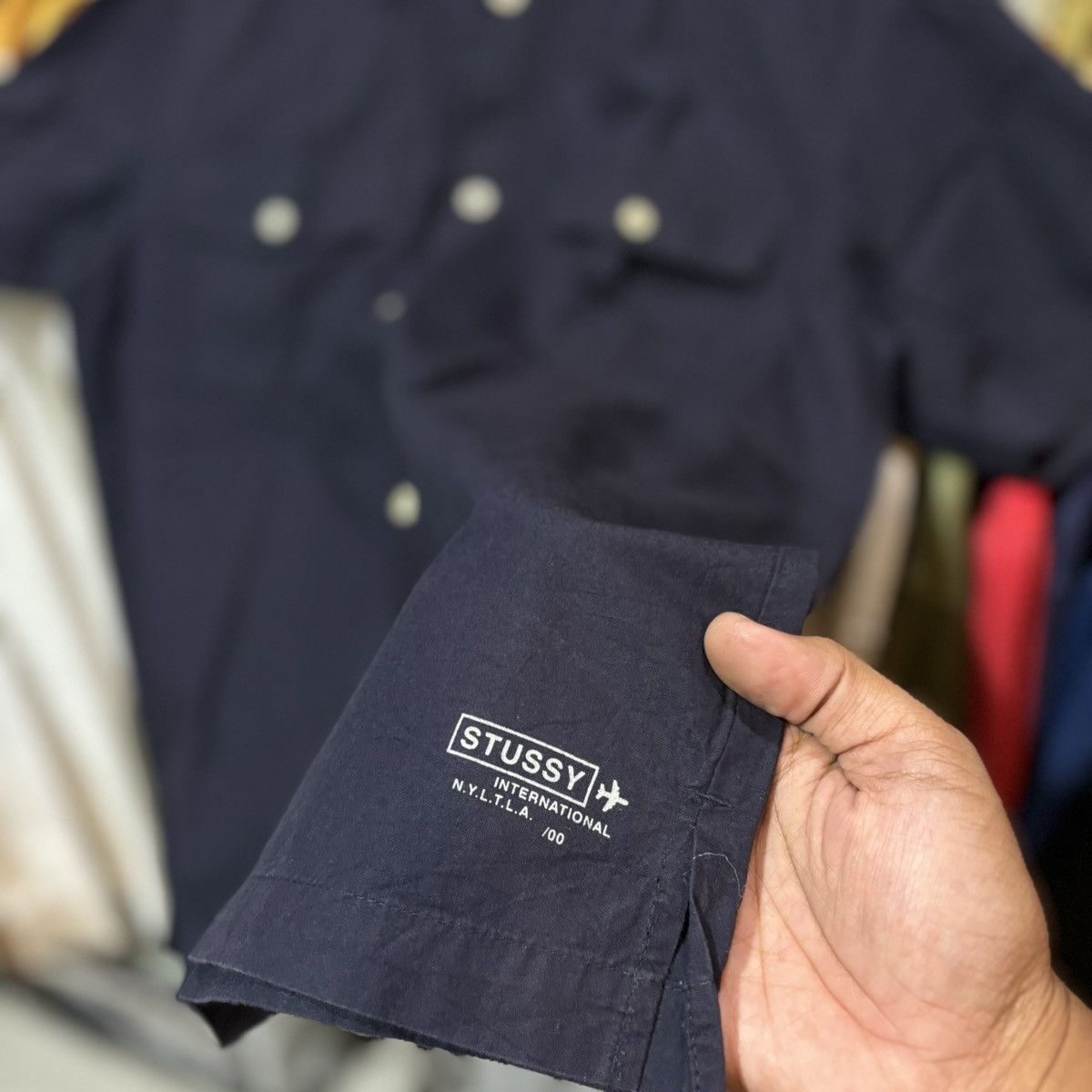 Stussy × Vintage Vintage Y2K STUSSY workshirt Size US M / EU 48-50 / 2 - 5 Thumbnail