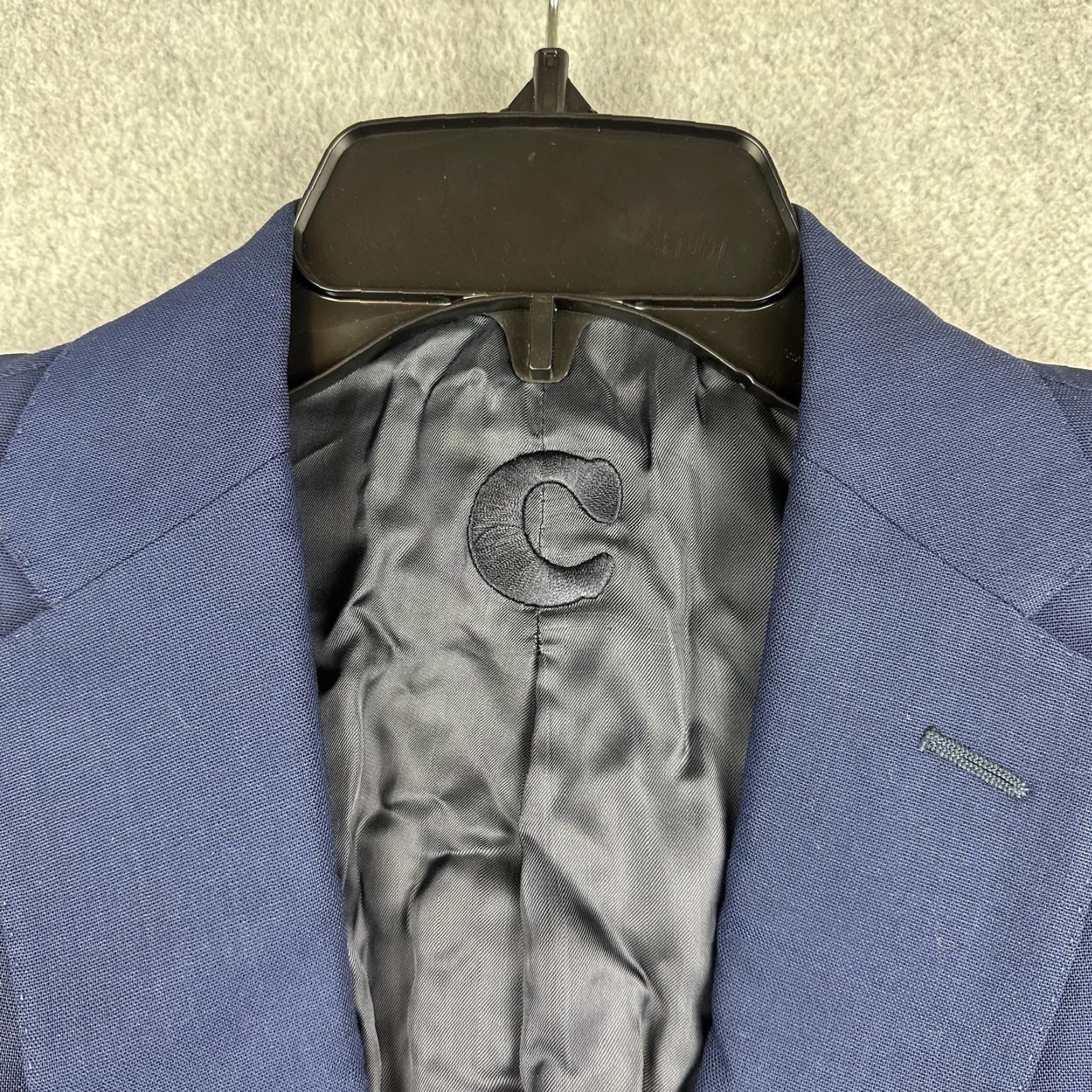Caruso Caruso Suit Jacket Mens 40R Wool Blue Notch Two-Button Single-Breasted Italy READ Size 40R - 6 Thumbnail