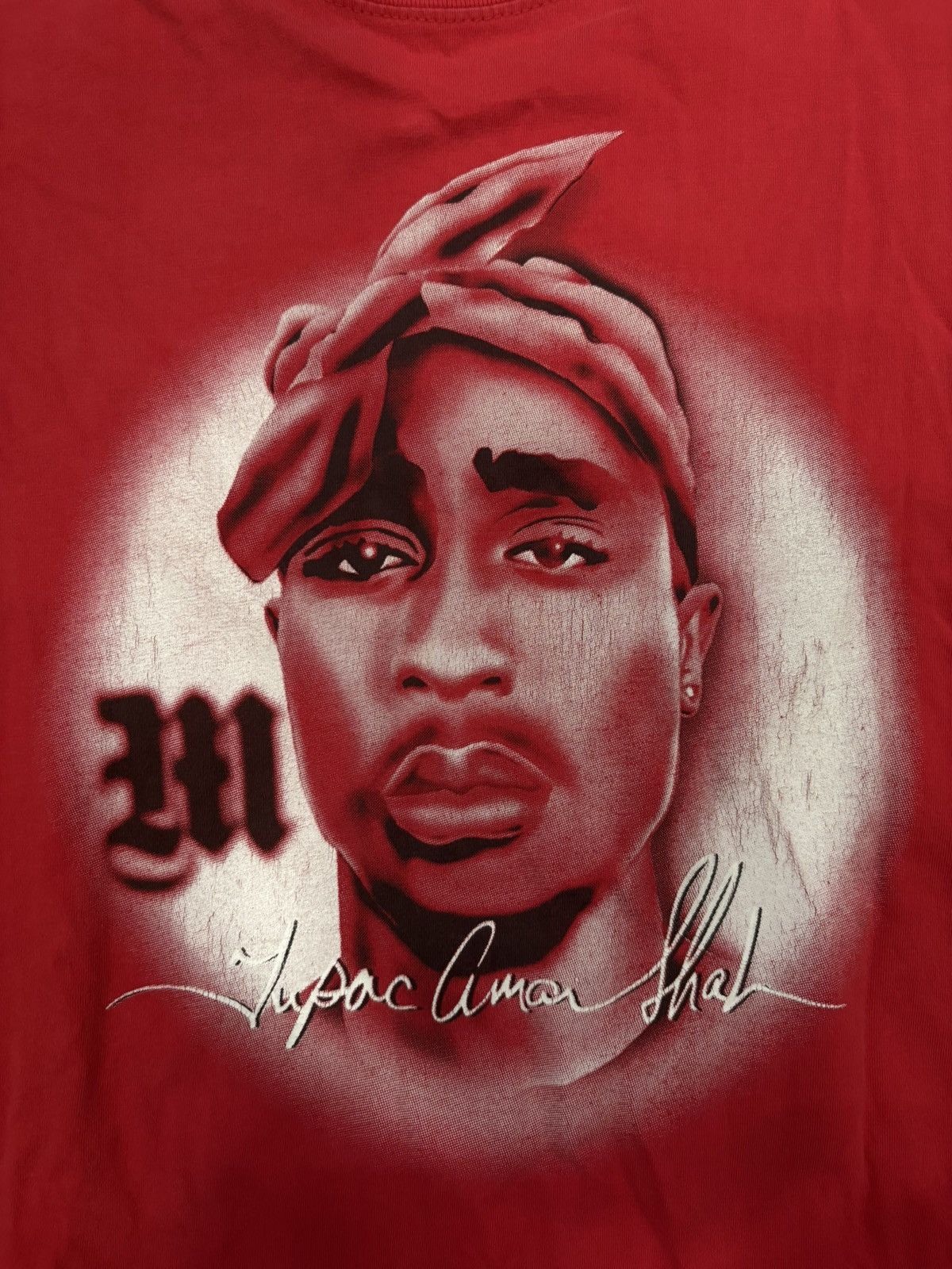 Makaveli Vintage 90s MAKAVELI Tupac Shakur Dot Art Portrait Hip Hop Size US XXL / EU 58 / 5 - 2 Thumbnail