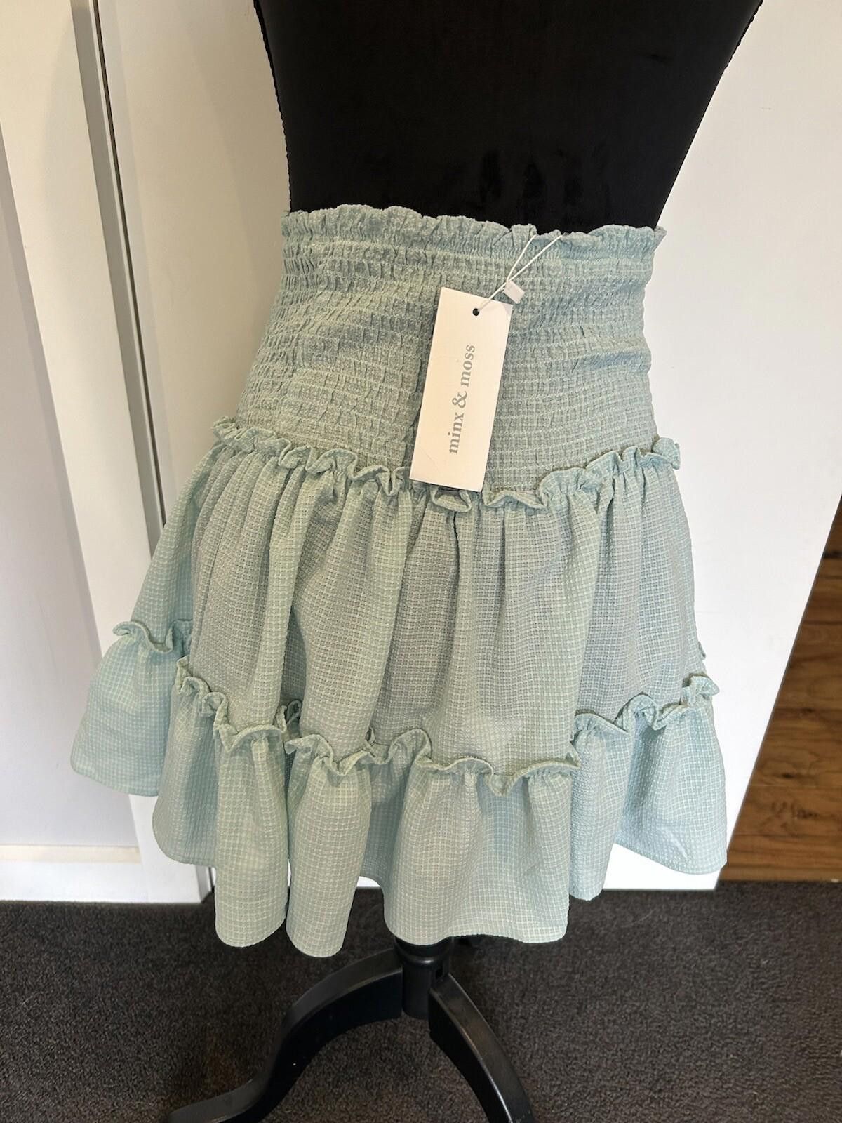 Designer Minx & Moss Skirt Checkered Ruffle NEW - Size 10 (003) Size 28" / US 6 / IT 42 - 8 Thumbnail