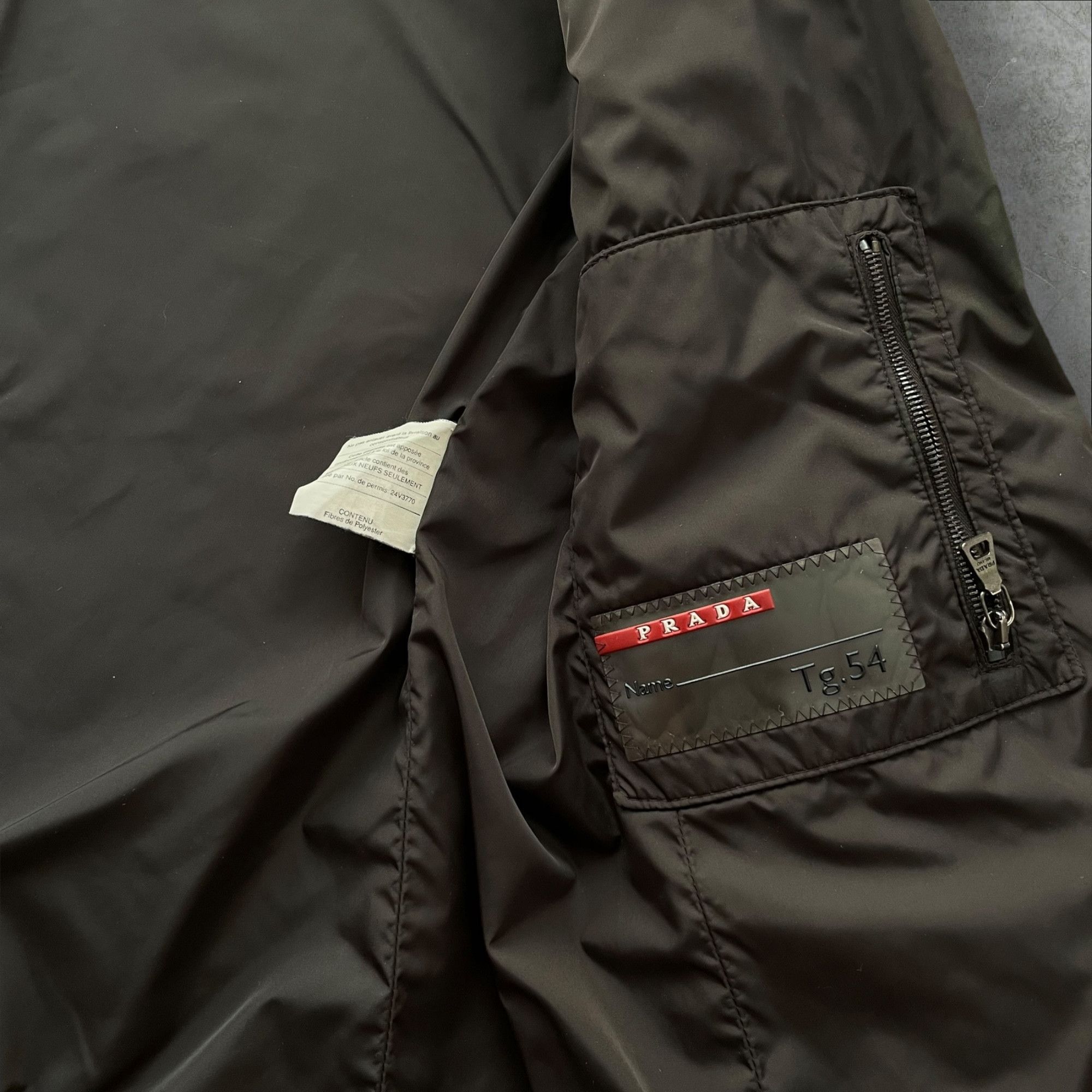 Prada Prada Leather Wool Chocolate Brown Bomber Jacket Size US L / EU 52-54 / 3 - 6 Thumbnail