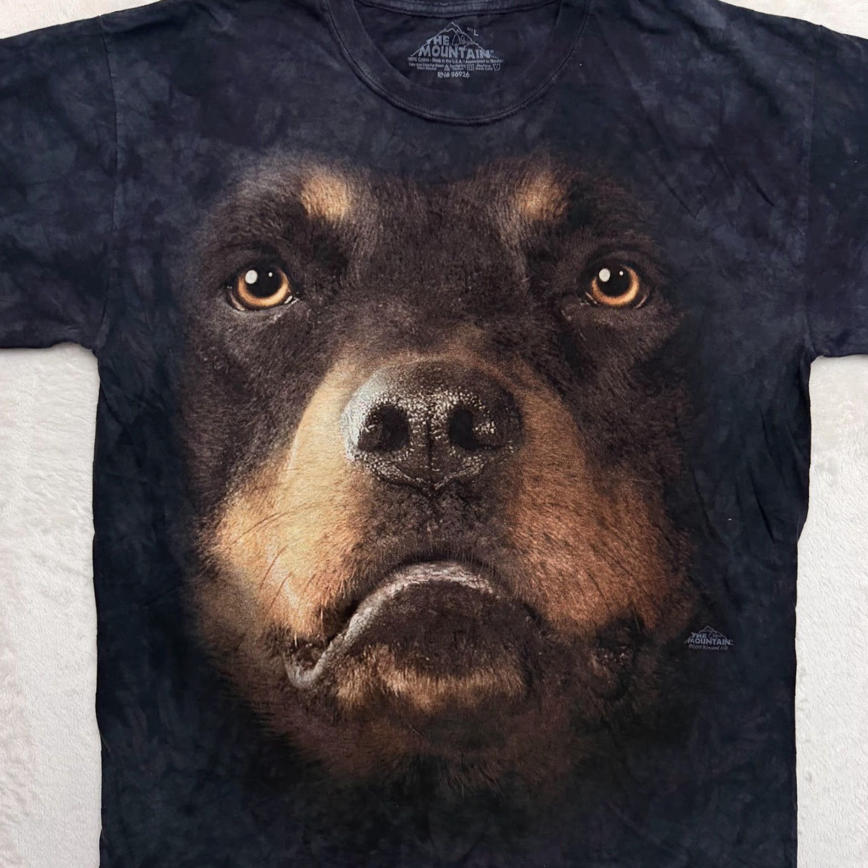 The Mountain The Mountain Rottweiler Shirt Mens Large Black Tie Dye Dog Big Face Graphic Tee Size US L / EU 52-54 / 3 - 2 Thumbnail