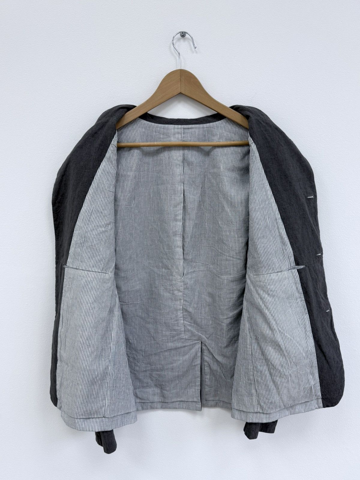Forme D'Expression Forme Dexpression Gray Linen Jacket + Pants Suit Size 38R - 15 Thumbnail