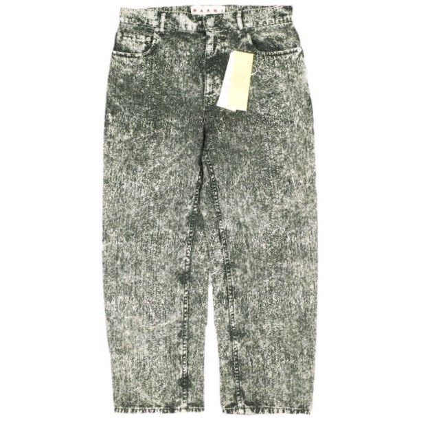 Marni Marni Marni Marble Dyed Denim Wide Leg Jeans Textile Jeans PAJD0425A0USCT87 DUTY FREE for USA Size ONE SIZE - 1 Thumbnail