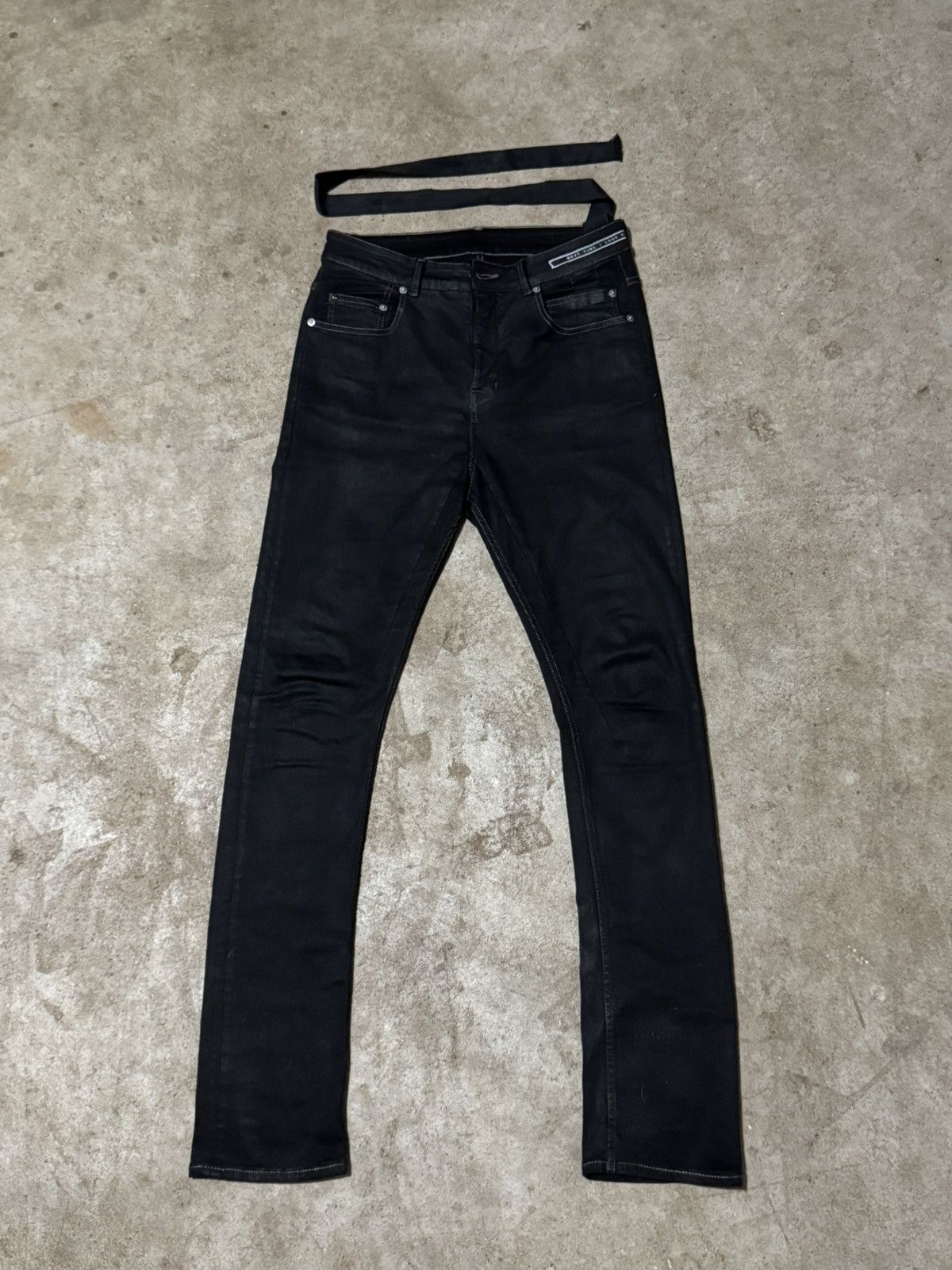 FW19 Rick Owens "Kiss The Carpet" Detroit Cut Denim