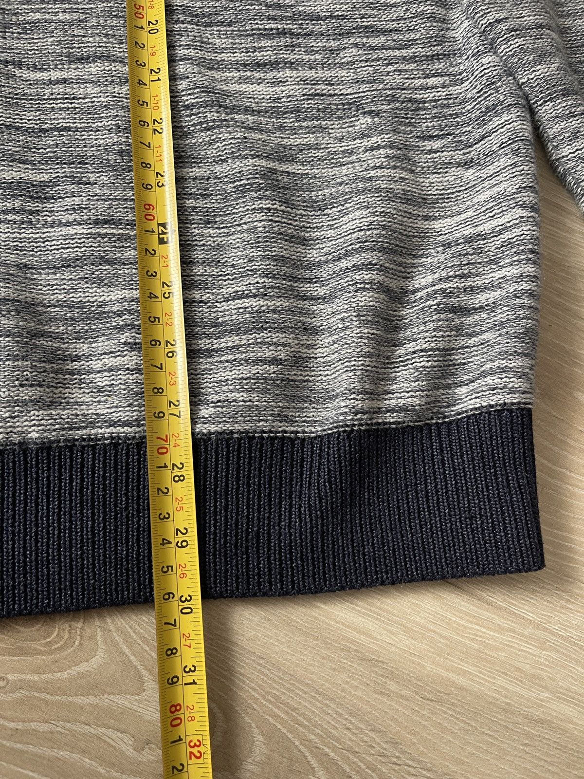 Tommy Hilfiger Tommy Hilfiger Cotton Knit Sweater Mens XL Grey Navy Melange Size US XL / EU 56 / 4 - 14 Thumbnail