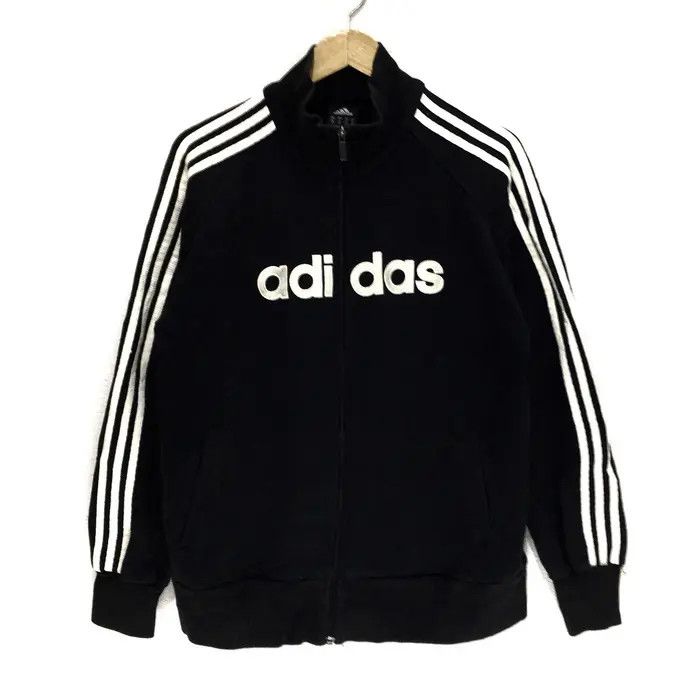 Adidas ADIDAS Big Logo Black Football Sweater Sweatshirt Jacket Size US M / EU 48-50 / 2 - 1 Thumbnail