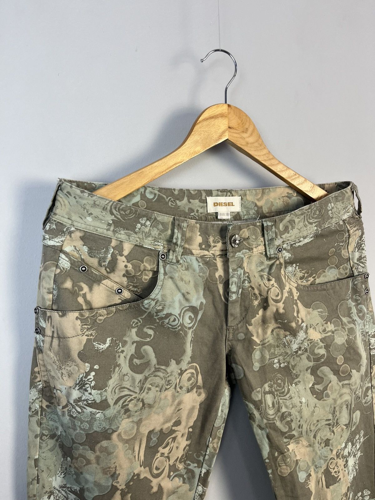 Diesel × Vintage Diesel Avant Garde Vintage Cotton Y2K Rare Pants Size 27" / US 4 / IT 40 - 2 Thumbnail