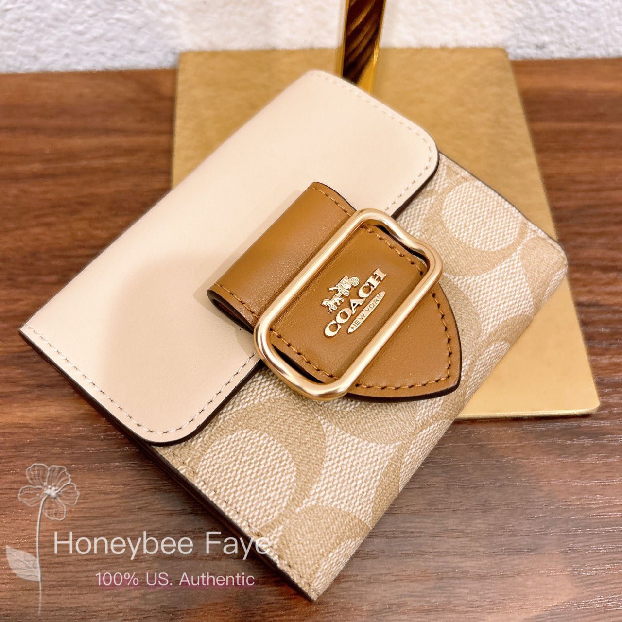 Coach Small Morgan Wallet In Blocked Signature Canvas CT616 Size ONE SIZE - 2 Thumbnail