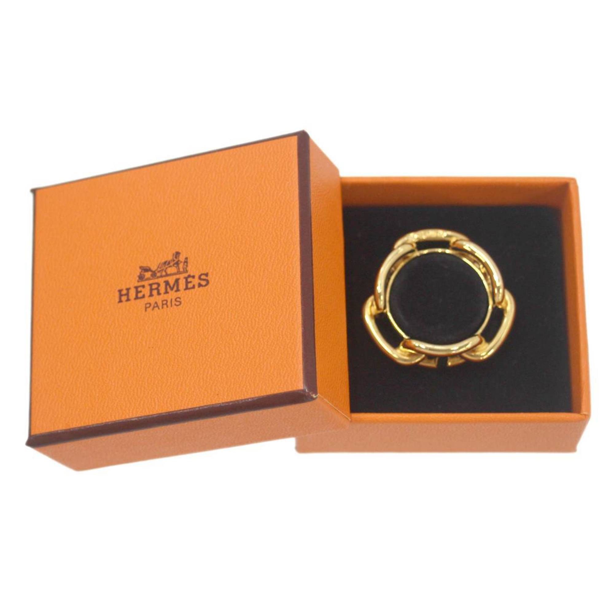 image of Hermes Chaine D'ancre Scarf Ring Gold Special Box, Women's