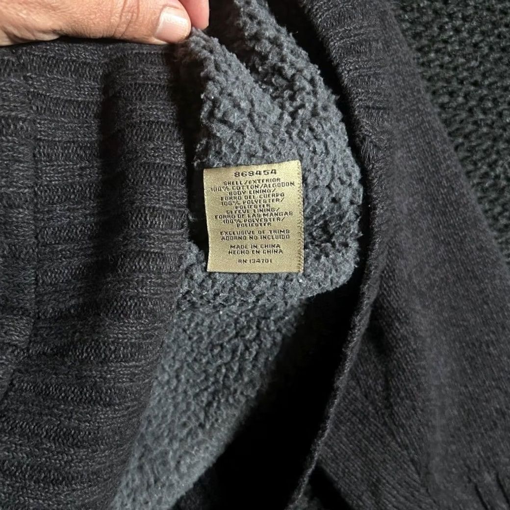 Vintage VINTAGE Boston Traders Sweater L Gray Mens Cable Knit Sherpa Lined Full Zip Size Size US L / EU 52-54 / 3 - 7 Thumbnail