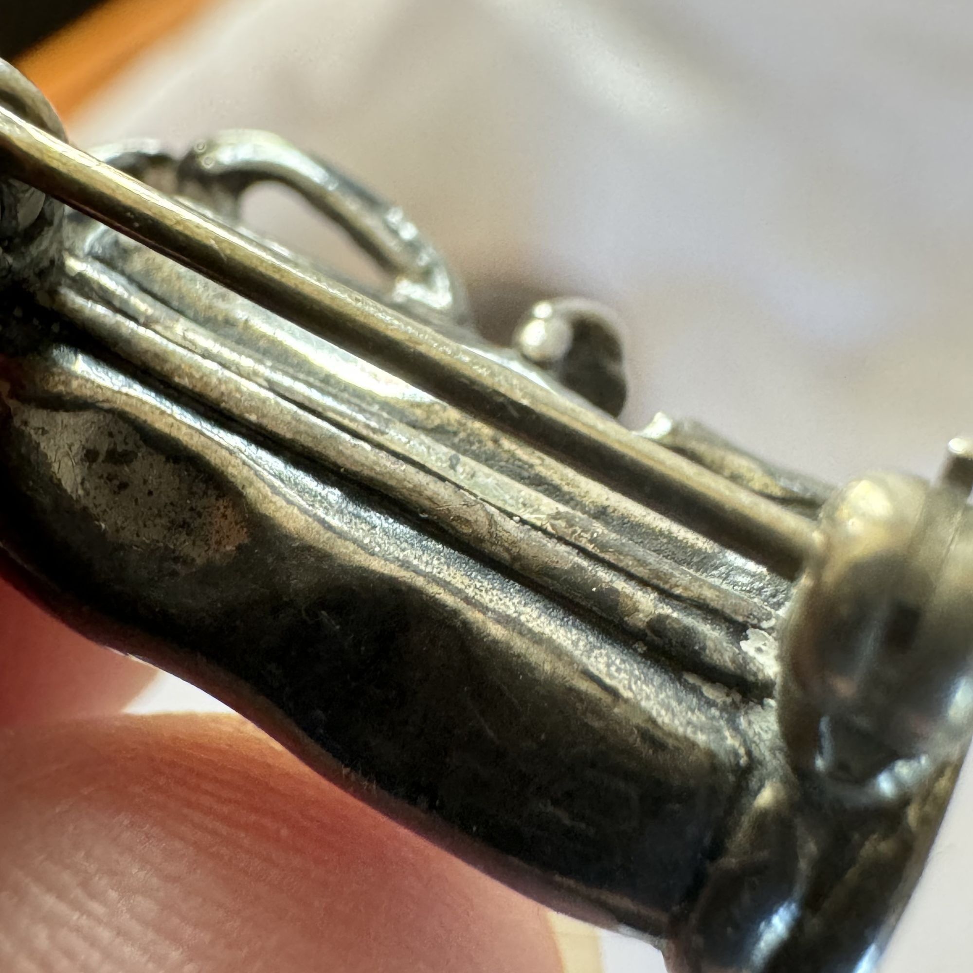 Vintage Solid Sterling Silver 925 Three Dimensional Golf Club Bag Br Size ONE SIZE - 7 Thumbnail