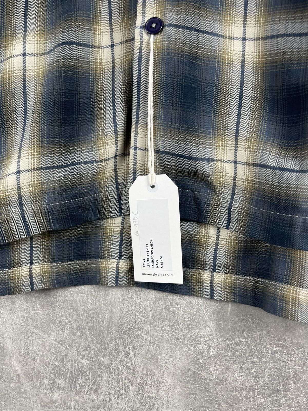 Universal Works Universal Works L.S Utility Shirt Navy E5 Shadow Check Size US M / EU 48-50 / 2 - 11 Thumbnail