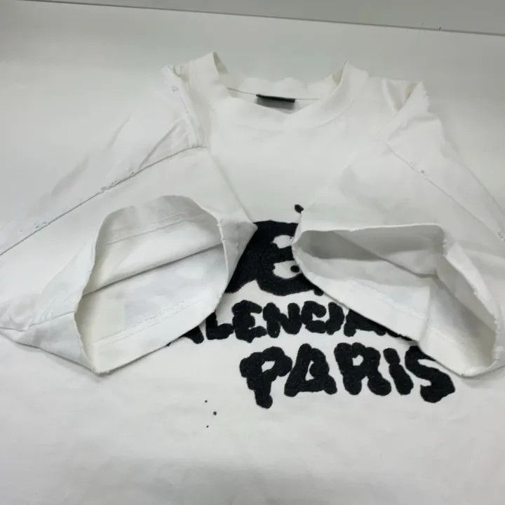 Balenciaga Balenciaga Logo Print Short Sleeve T-shirt 0079-2507 Size S / US 4 / IT 40 - 7 Thumbnail