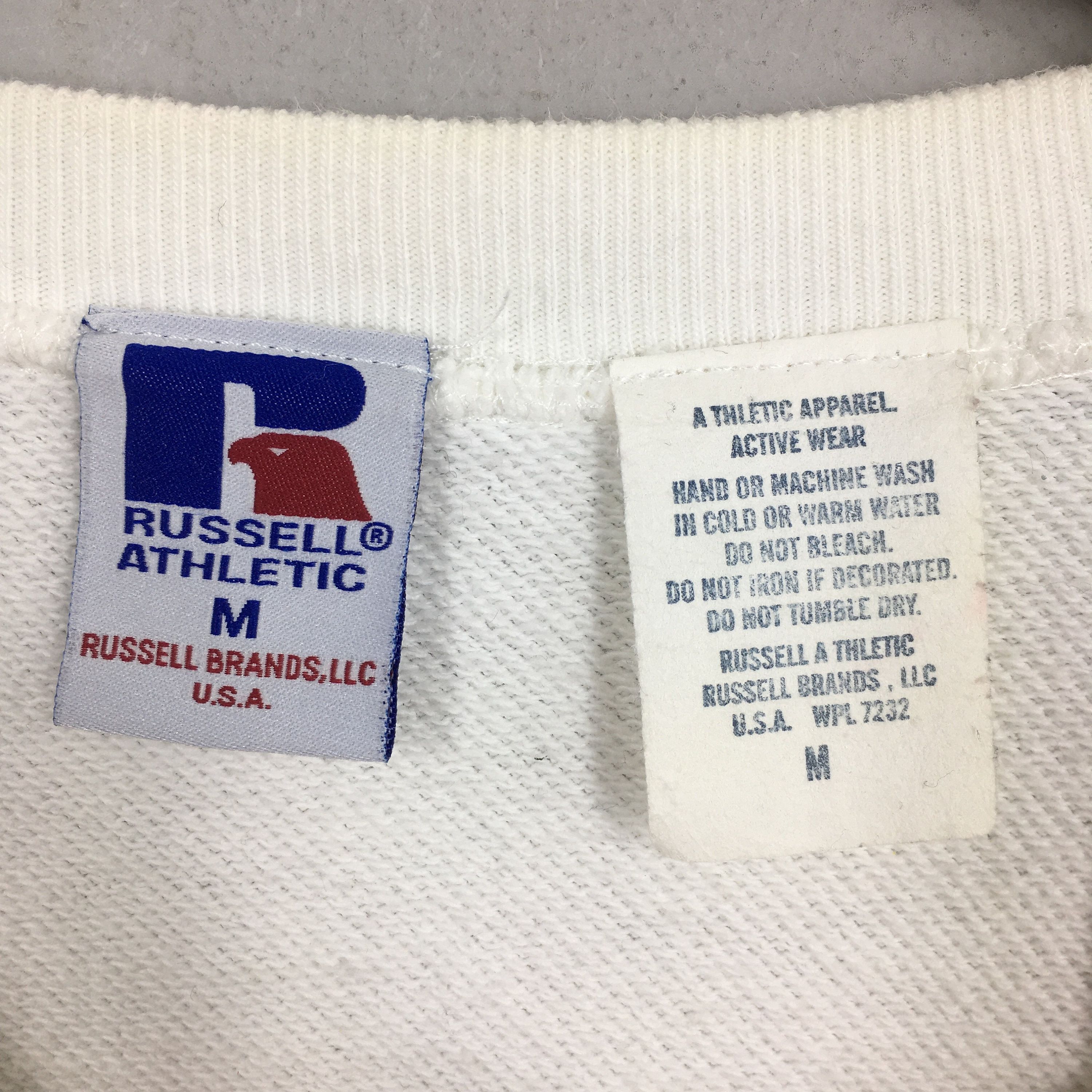 Russell Athletic Vintage 90s Russell Athletic White Sweatshirt Medium Size US M / EU 48-50 / 2 - 5 Thumbnail