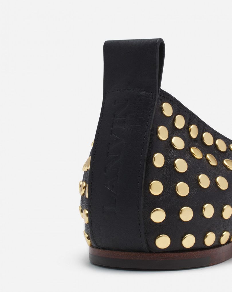 Lanvin o1s22i1n1024 Studded Ballet Flats in Black Size US 8 / IT 38 - 5 Thumbnail