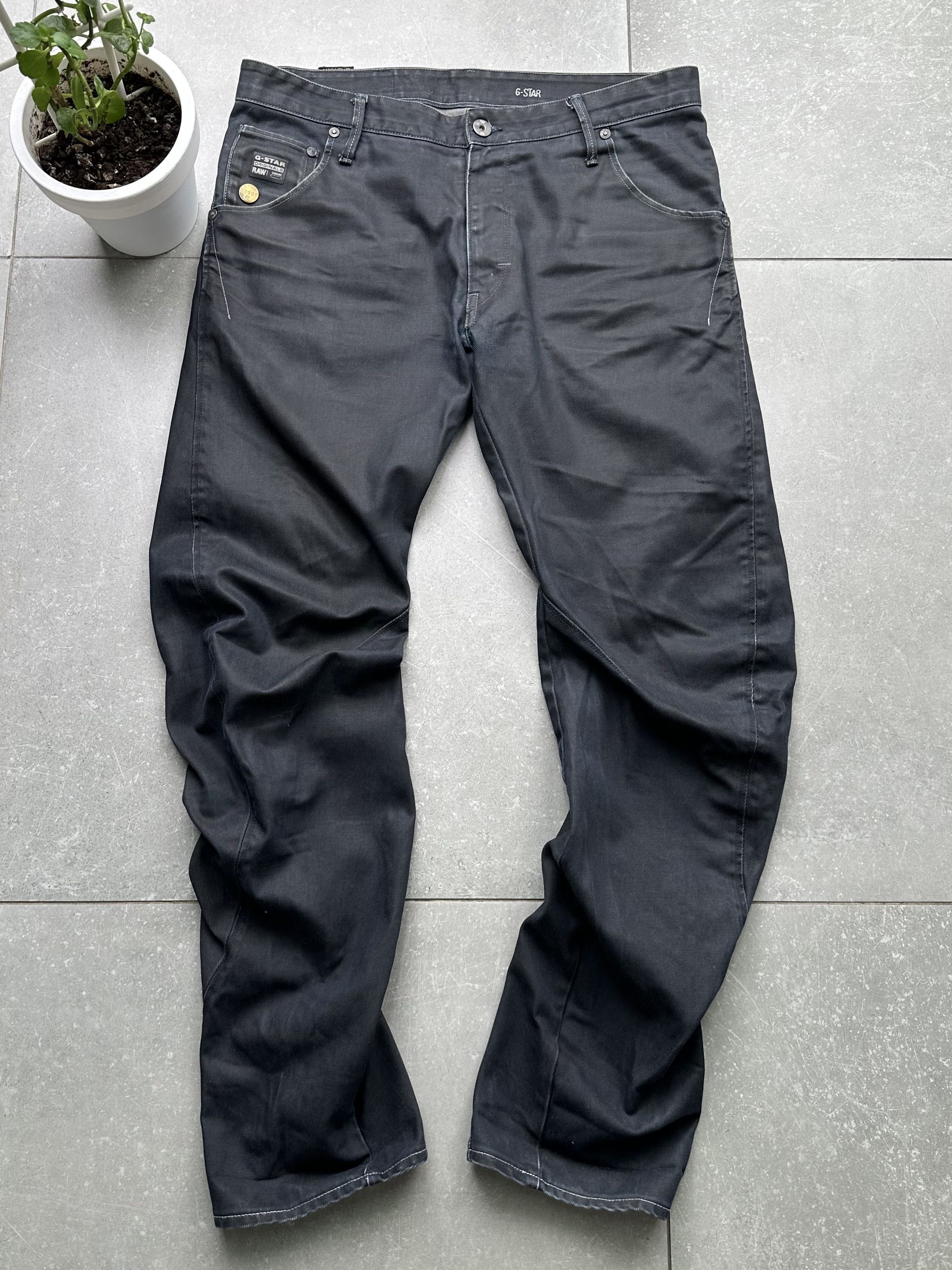 image of Avant Garde x Gstar G-Star Vintage Waxed Jeans in Blue, Men's (Size 34)