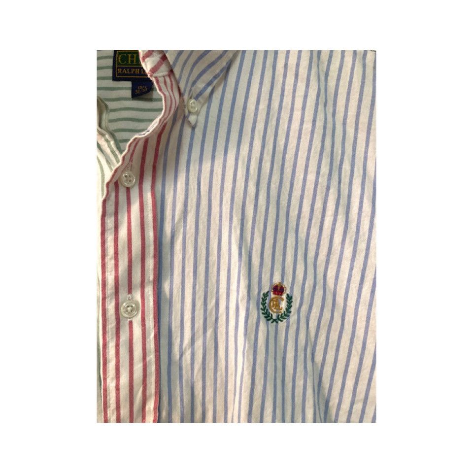 Chaps Ralph Lauren Vtg CHAPS By Ralph Lauren Pin Striped Color Block B.D Shirt Size US M / EU 48-50 / 2 - 3 Thumbnail