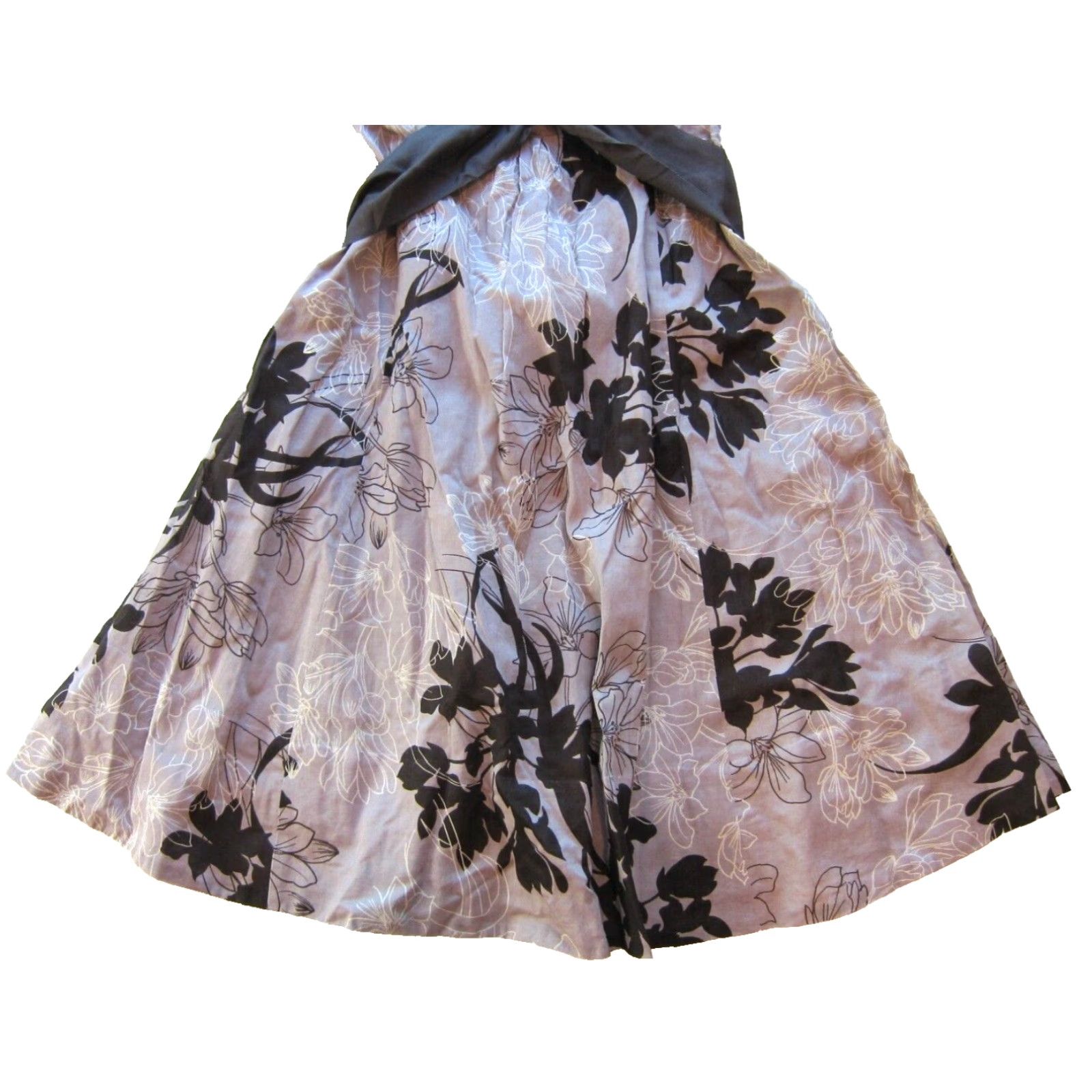 Soeur Moulinette Soeurs Cotton Purple Brown Floral Strapless Sleeveless Dress 0 Size XS / US 0-2 / IT 36-38 - 7 Thumbnail