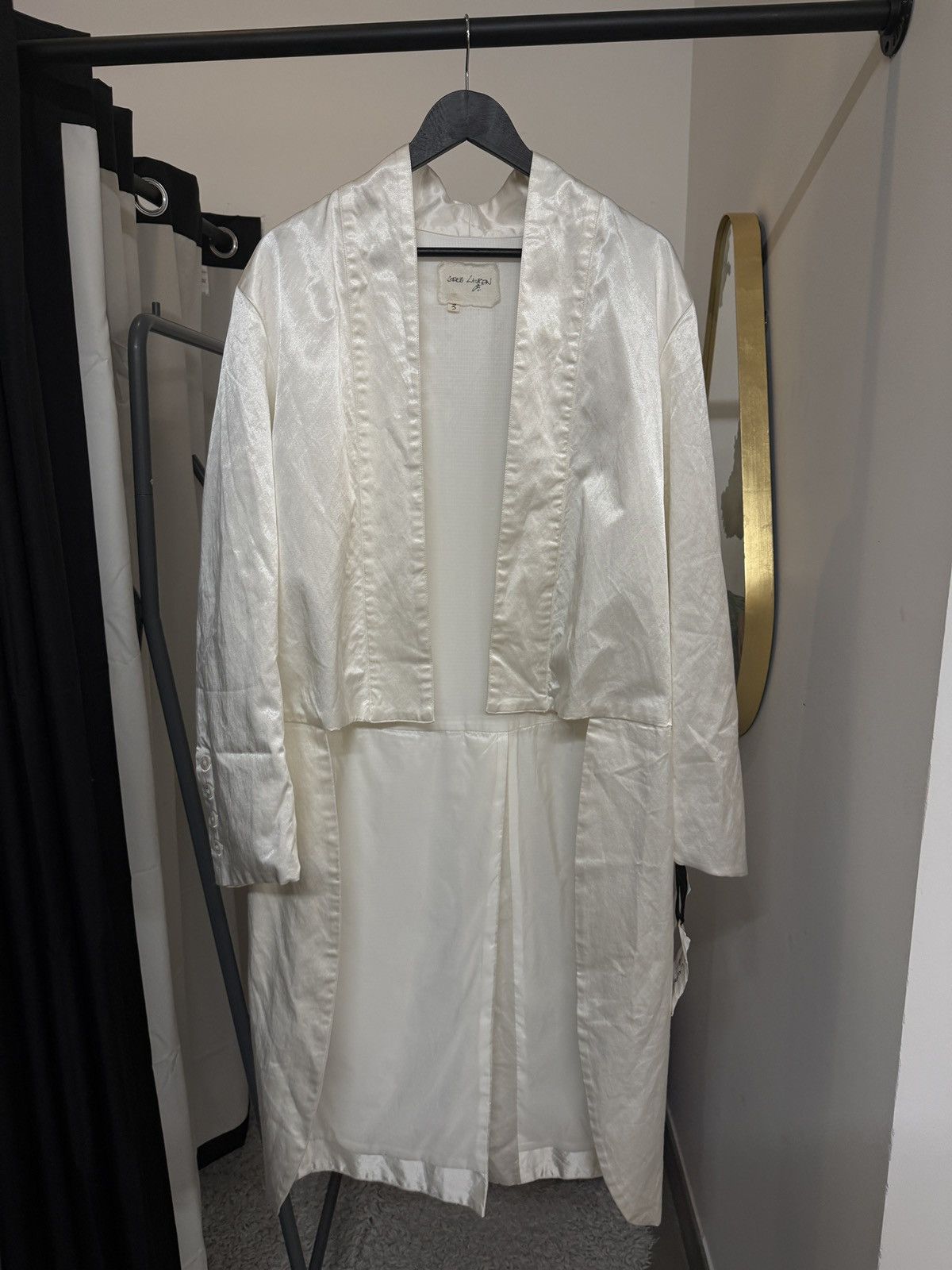 Greg Lauren Greg Lauren Ivory satin tail coat kimono style sz 3 Size US L / EU 52-54 / 3 - 1 Thumbnail