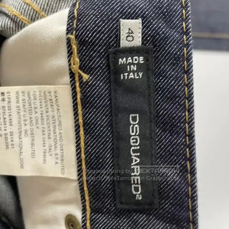 Dsquared2 DSQUARED2 Blue Cotton Women's Jeans with Floral Appliqués . Size 23" - 7 Thumbnail