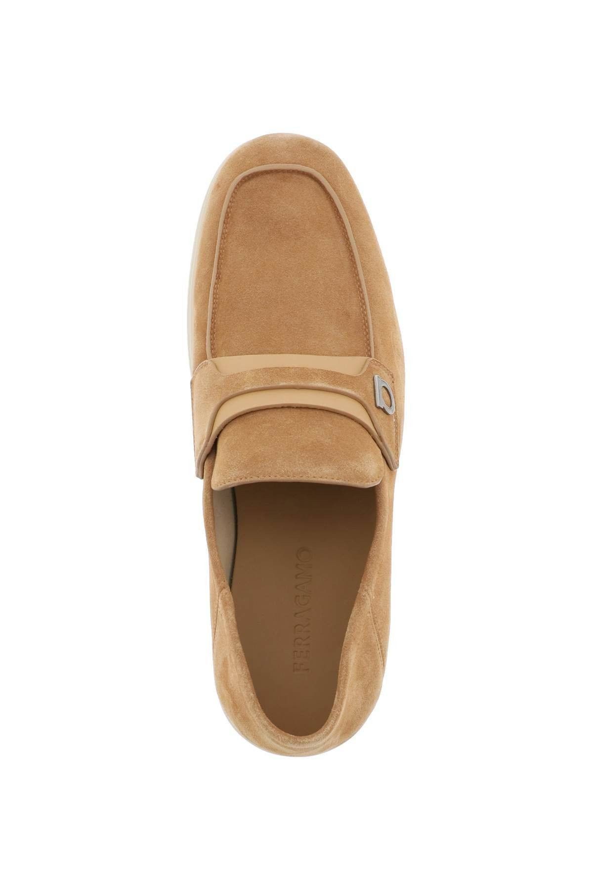 Salvatore Ferragamo o1s22i1n1025 Gancini Mocassins Loafers in Beige Size US 7 / EU 40 - 3 Thumbnail