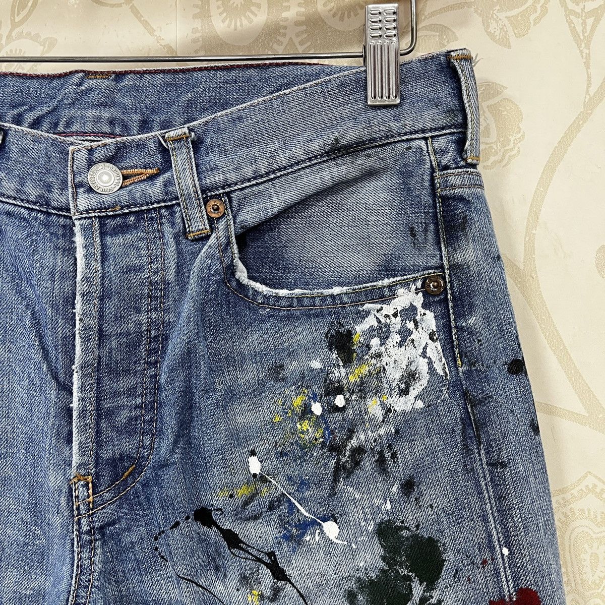 If Six Was Nine Painters Arts Soul Of Freedom Denim Japan Jeans Size US 30 / EU 46 - 7 Thumbnail
