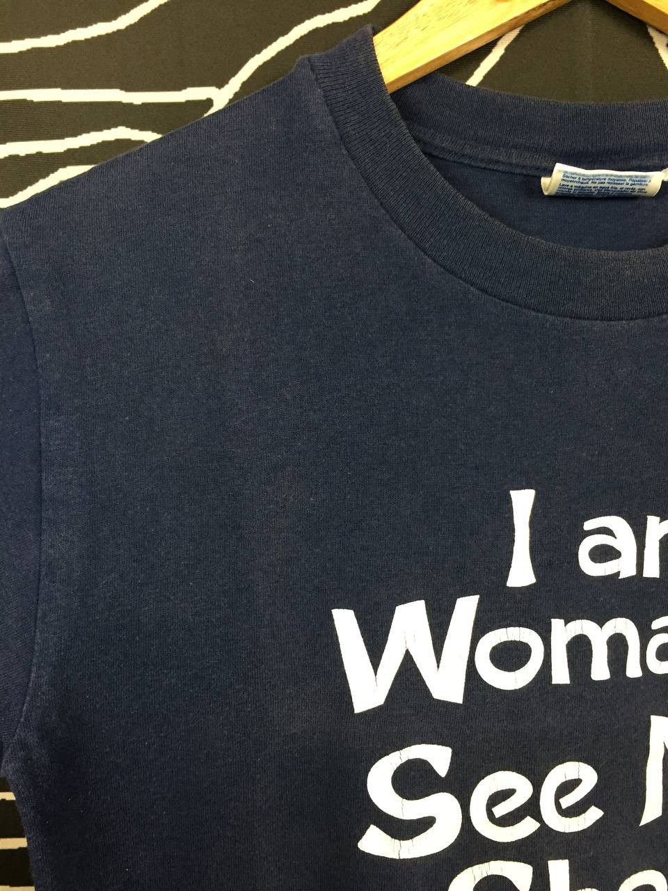 Hanes × Vintage Vtg Y2K I Am Women.. See Me Shop Funny Sarcastic Tee Size US S / EU 44-46 / 1 - 4 Thumbnail