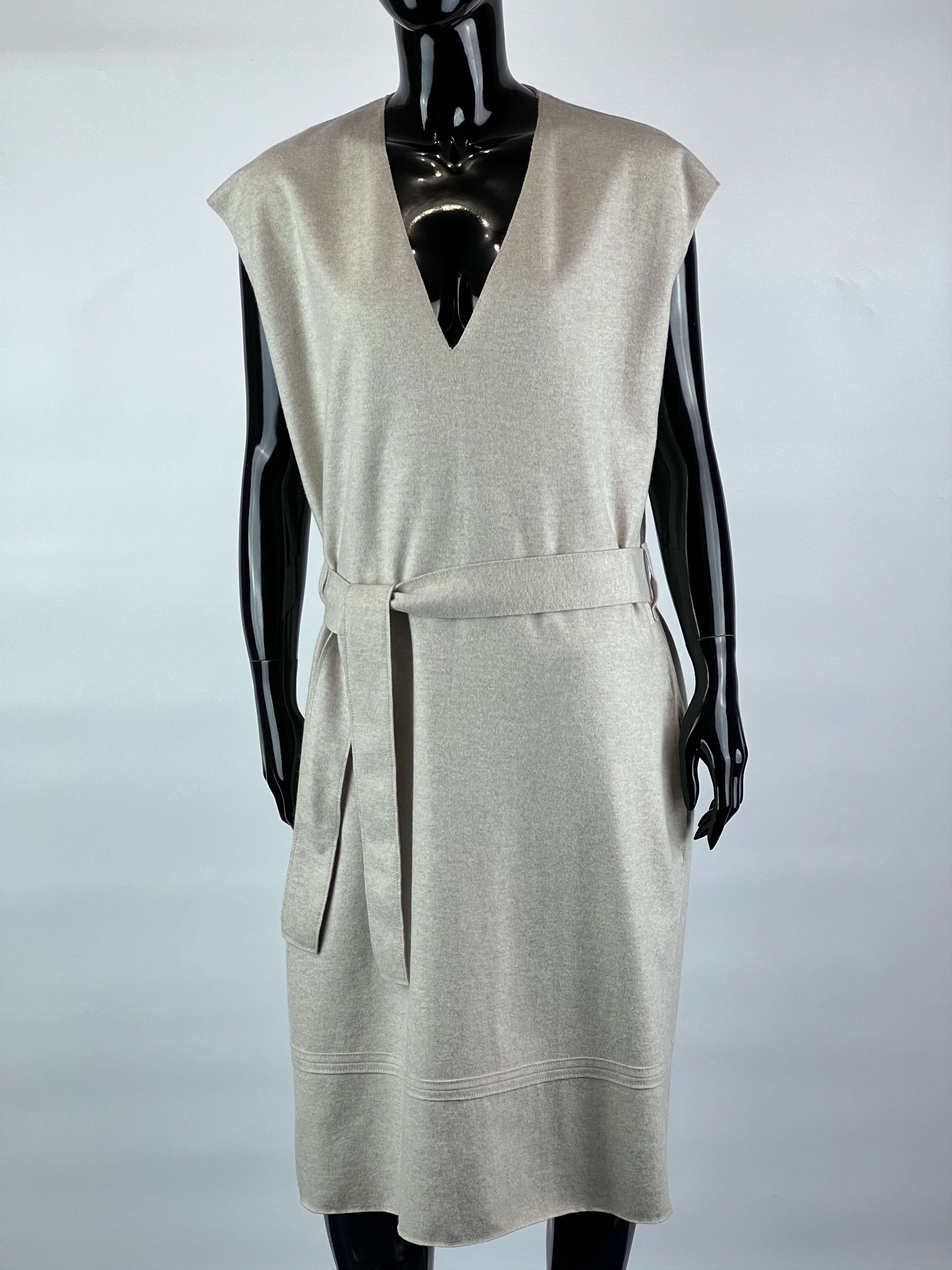 Yves Saint Laurent Yves Saint Laurent Sleeveless Belted Wool Dress Size IT42 Size M / US 6-8 / IT 42-44 - 1 Thumbnail