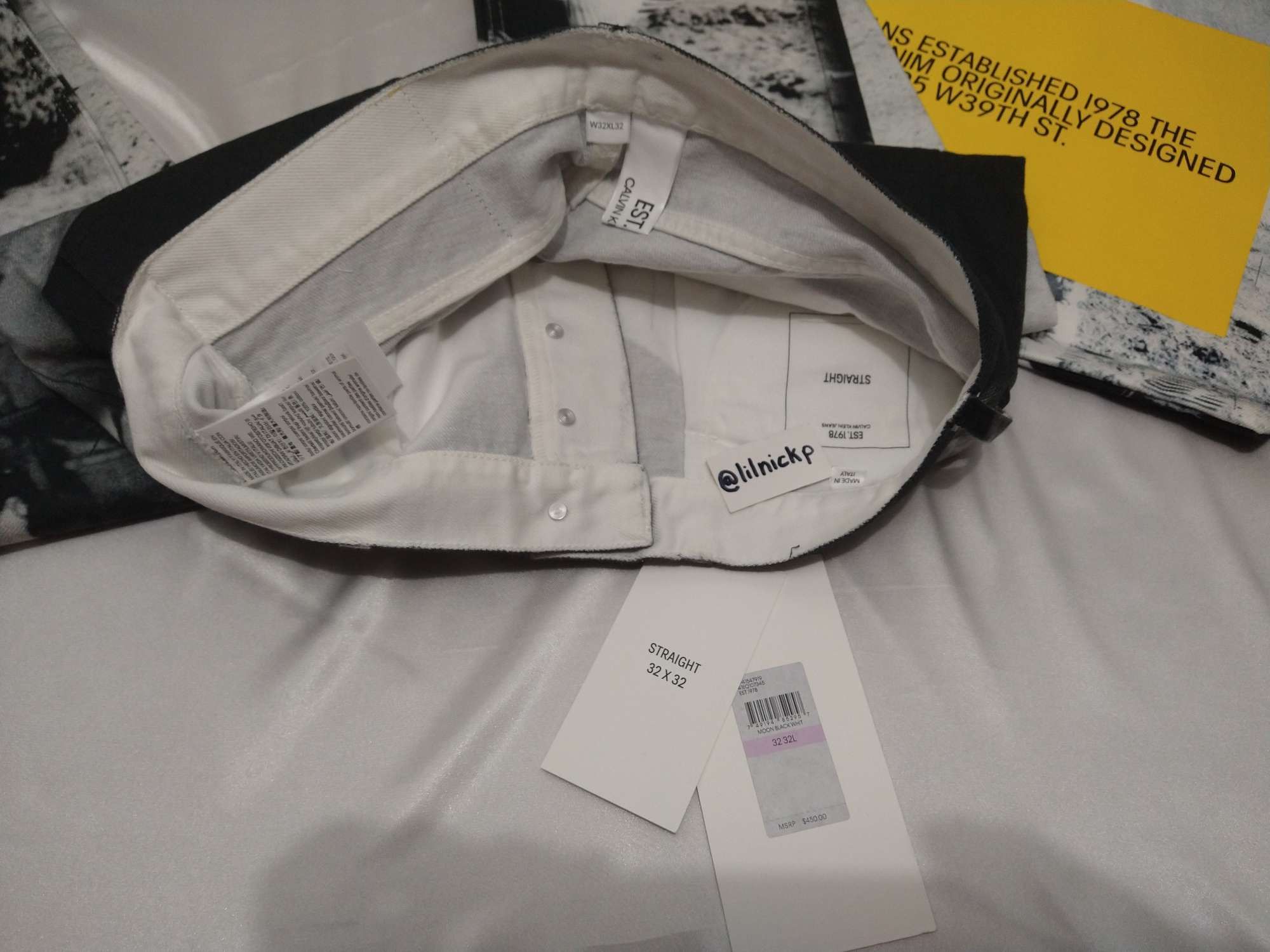 Calvin Klein 205W39NYC EST. 1978 Straight Leg Moon Landings Jeans Size US 32 / EU 48 - 3 Thumbnail