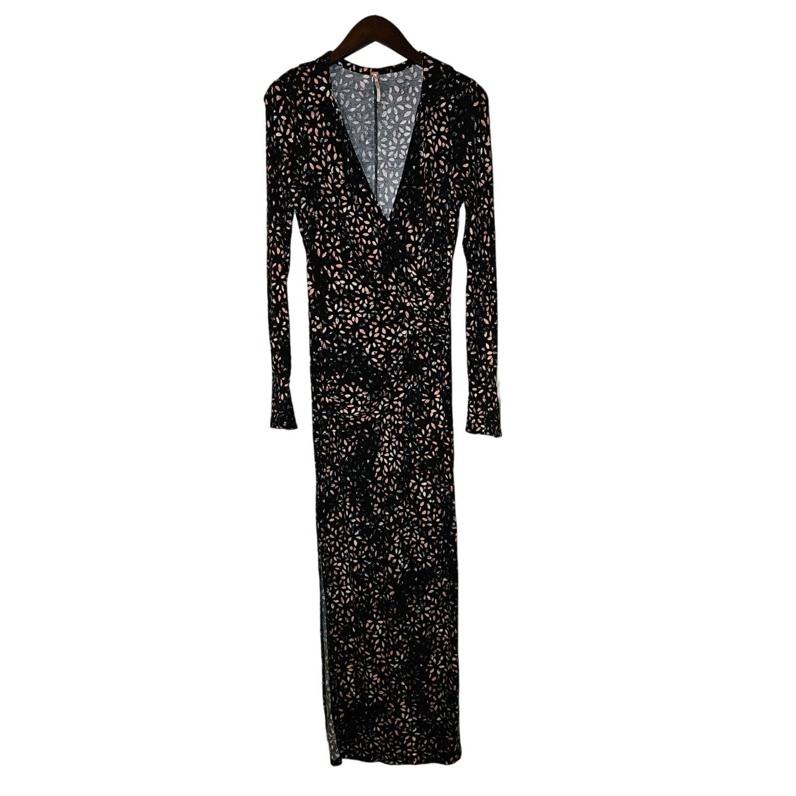 Free People New Free People Shayla Wrap Midi Dress $128 LARGE V-Neck Size L / US 10 / IT 46 - 4 Thumbnail