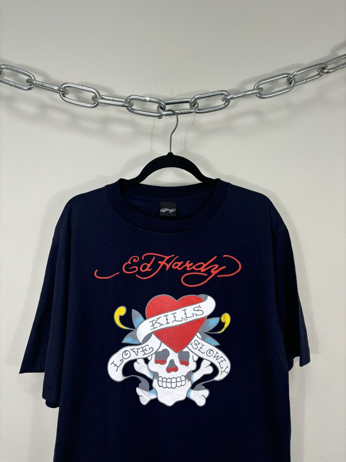 Ed Hardy Vintage Ed Hardy Y2K Love Skull Heavy Cotton Hype T-Shirt Size US XL / EU 56 / 4 - 3 Thumbnail