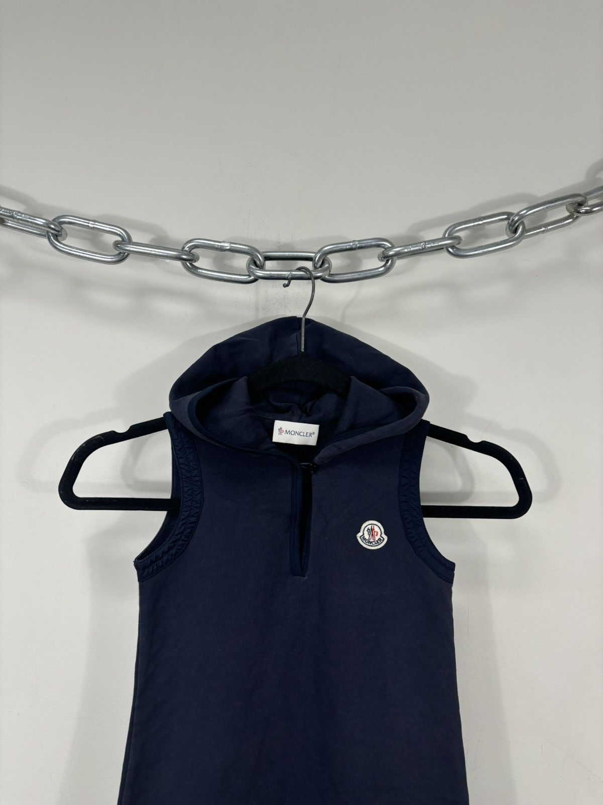 Moncler Moncler Abito Senza Maniche Women’s Navy Sleeveless Hoodie Size XXS / US 00 / IT 34 - 2 Thumbnail
