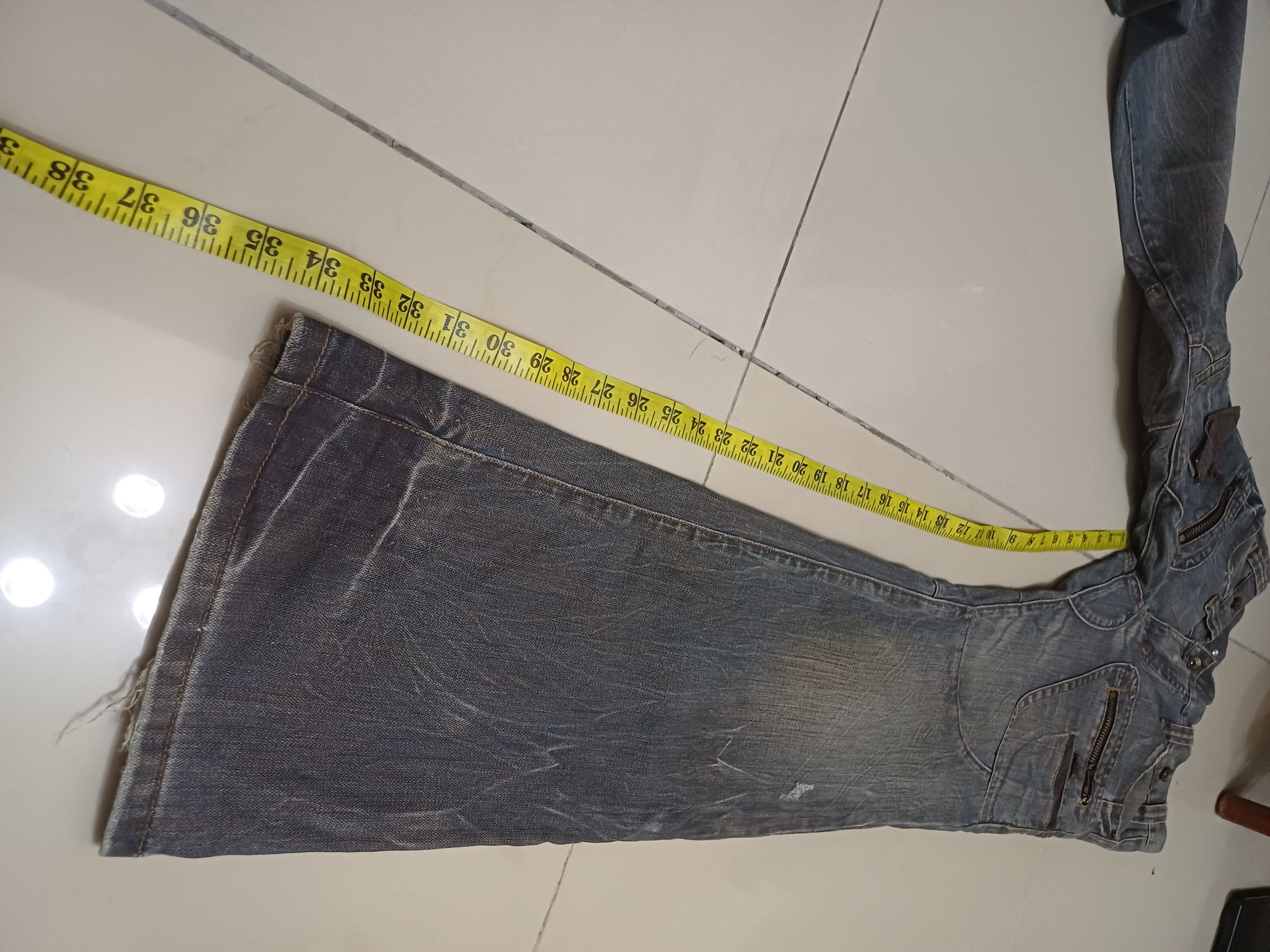 Japanese Brand × semanticdesign Crazy Vtg distressed Trash Flared Design semantic design 🔥 Size US 30 / EU 46 - 14 Thumbnail