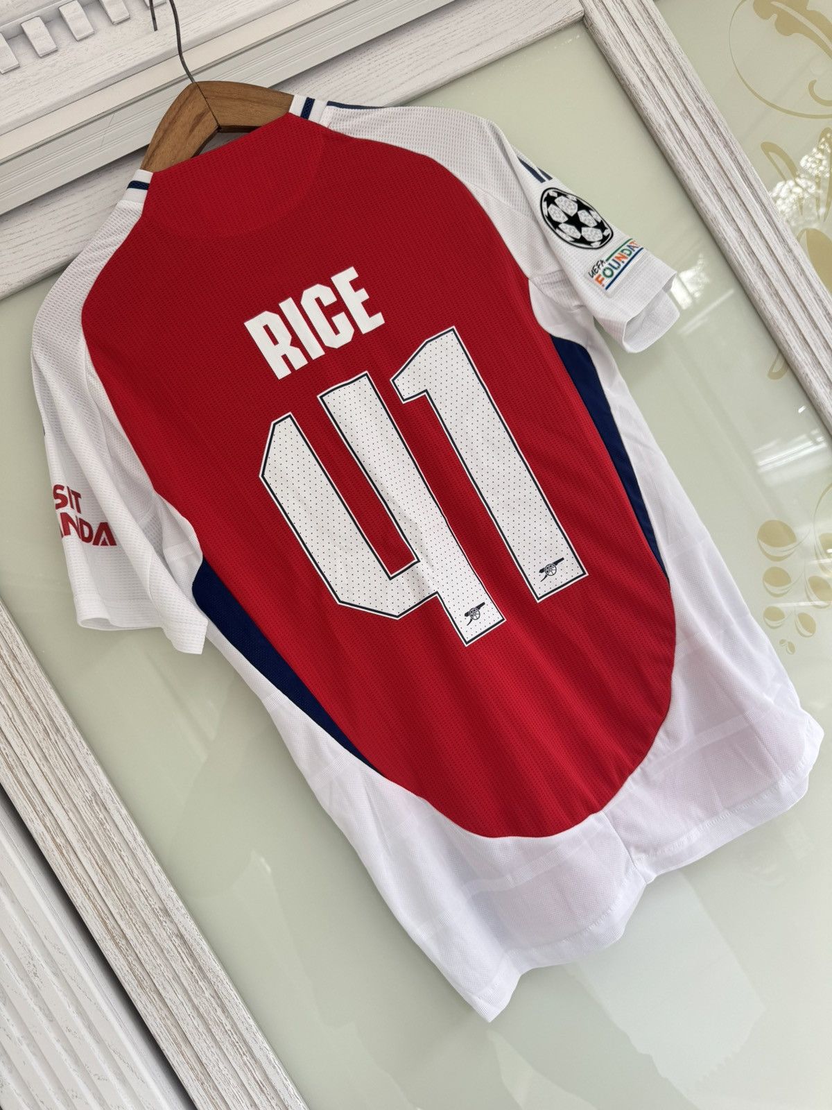 Adidas Rice #41 Arsenal 2024-2025 Home Soccer Jersey Football Shirt Size US M / EU 48-50 / 2 - 6 Thumbnail